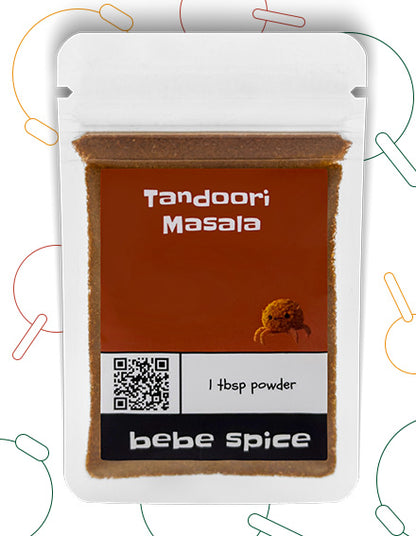 The front of a Bebe Spice Tandoori Masala packet