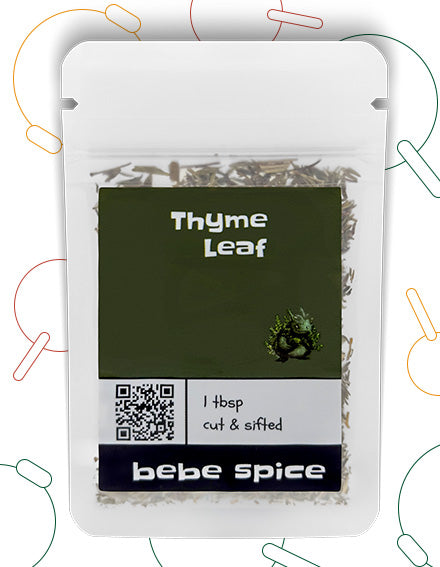 The front of a Bebe Spice Thyme Leaf packet